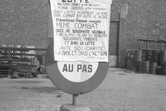 Grève avec occupation à l’usine Girosteel du Bourget, 24 février 1972 © Gerald Bloncourt/Musée national de l’histoire et des cultures de l’immigration