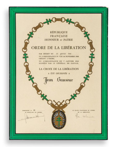 Croix de la Libération de Jean Brasseur-Kermadec